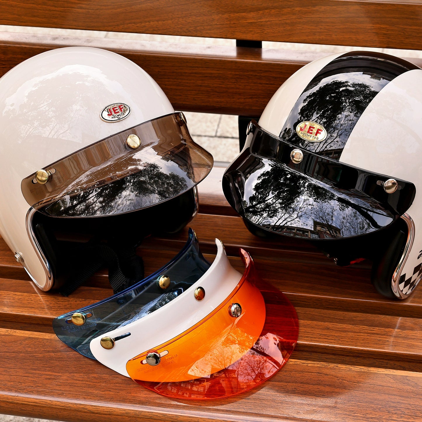 JEF Retro Helmet Peak 3-Snap