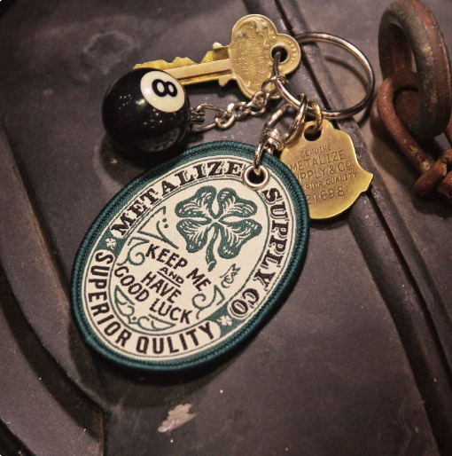 Metalize Billiards Ball Retro Style Keychain