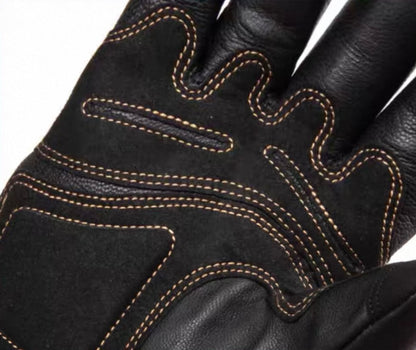 Fogy Garage Fidlock Retro Leather Motorcycle Gloves