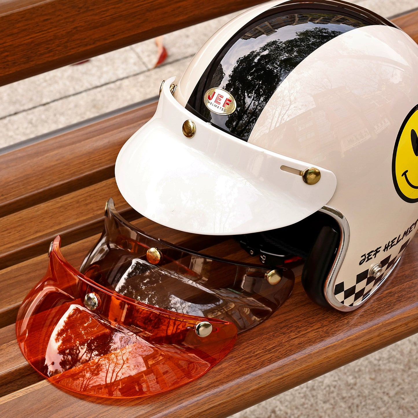 JEF Retro Helmet Peak 3-Snap