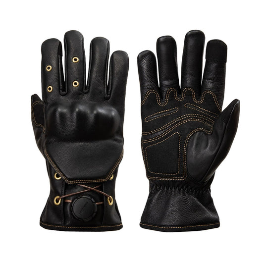 Fogy Garage Fidlock Retro Leather Motorcycle Gloves