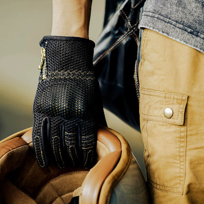 MR MOTOR Perforated Retro Riding Gloves