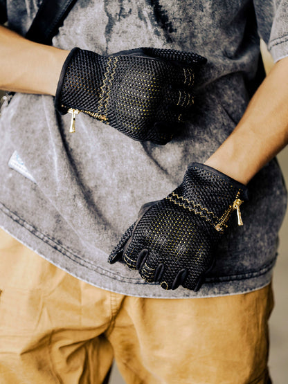 MR MOTOR Perforated Retro Riding Gloves