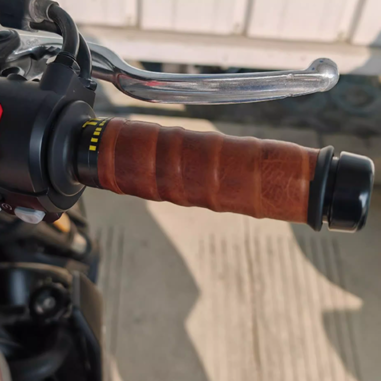 TAAN Genuine Leather Motorcycle Handle Bar Wrap