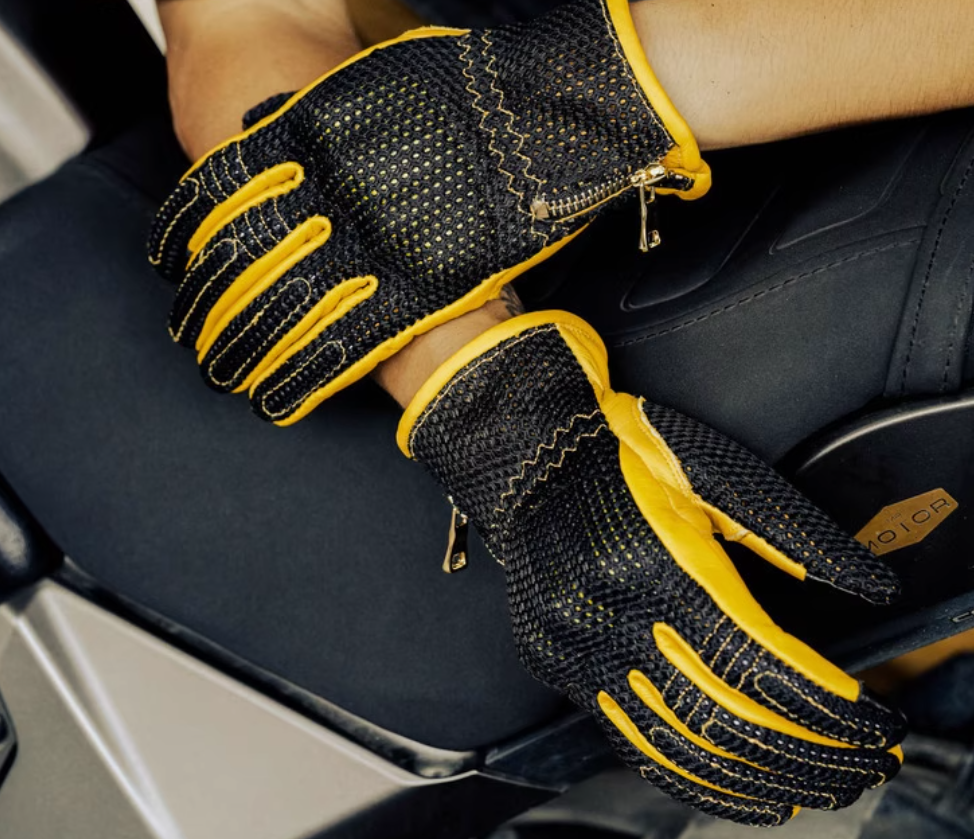 MR MOTOR Perforated Retro Riding Gloves