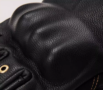 Fogy Garage Fidlock Retro Leather Motorcycle Gloves