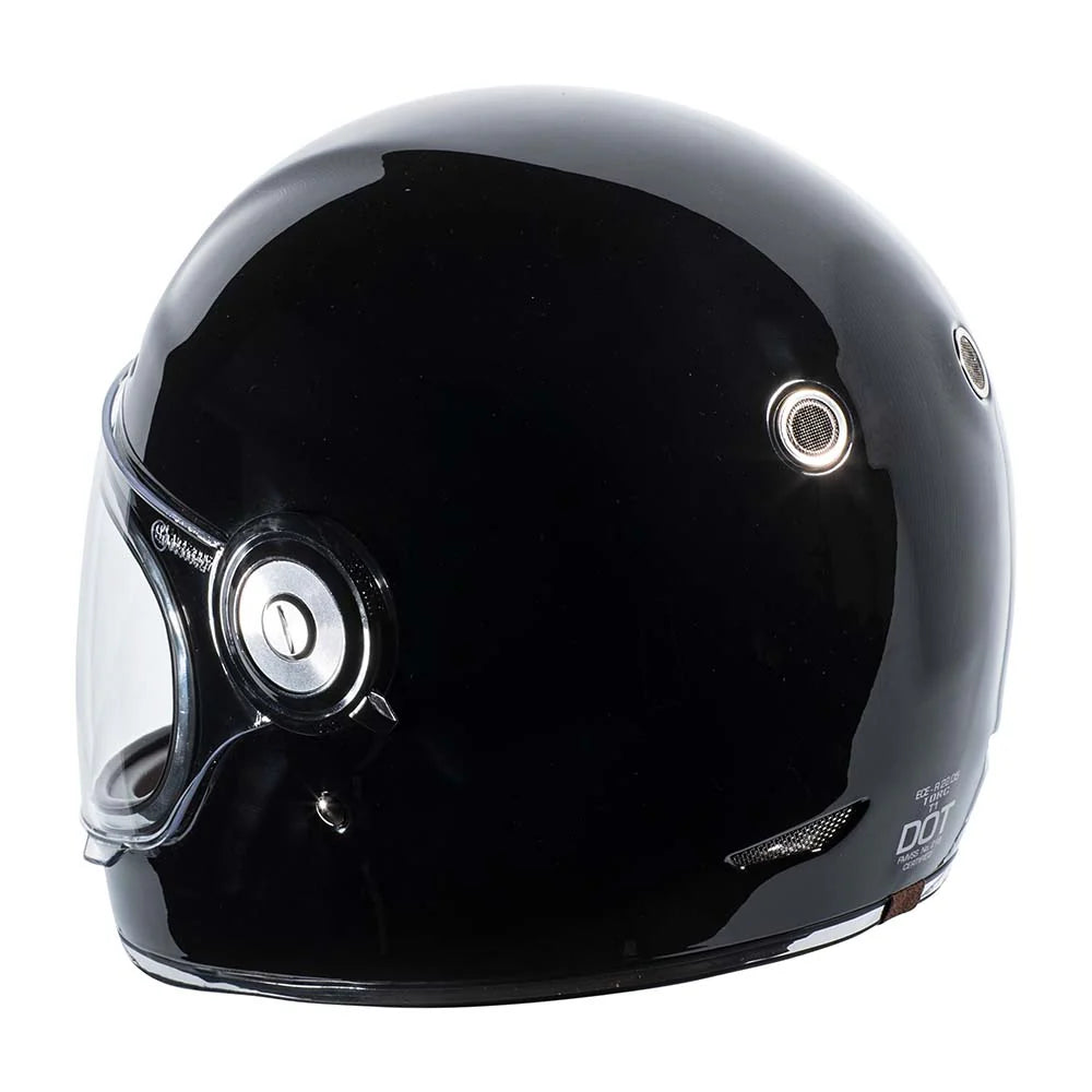 Torc Newport T1 Retro Helmet DOT/ECE: OBSIDIAN