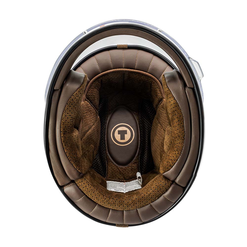 Torc Newport T1 Retro Helmet DOT/ECE: CARBON DOT/ECE